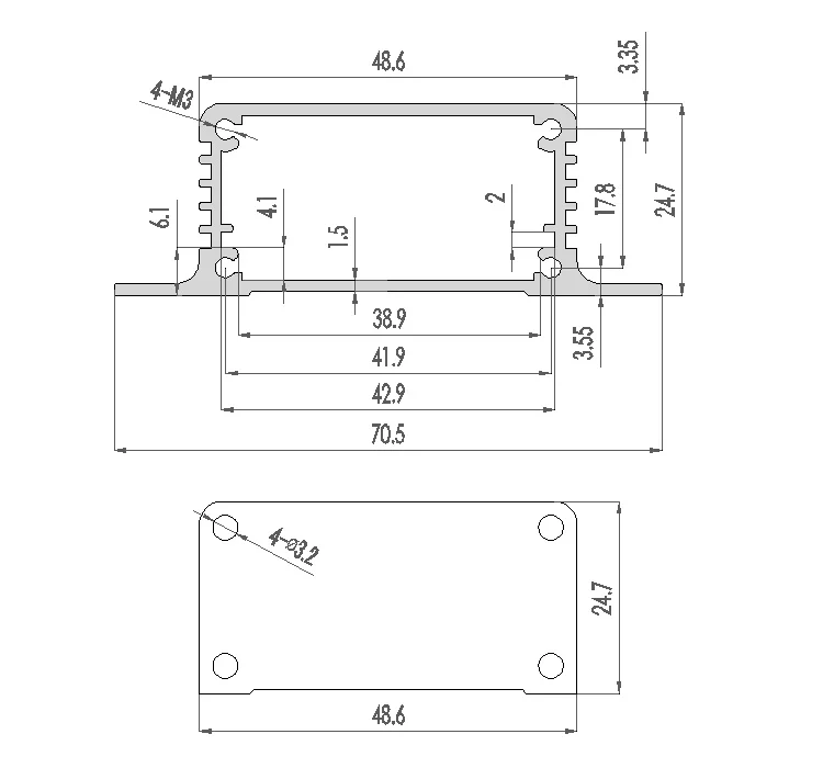 Aluminum Enclosure waterproof 80x25x49mm Case PCB DIY Instrument Electronic Project Protective Box Alloy Components Made PCB