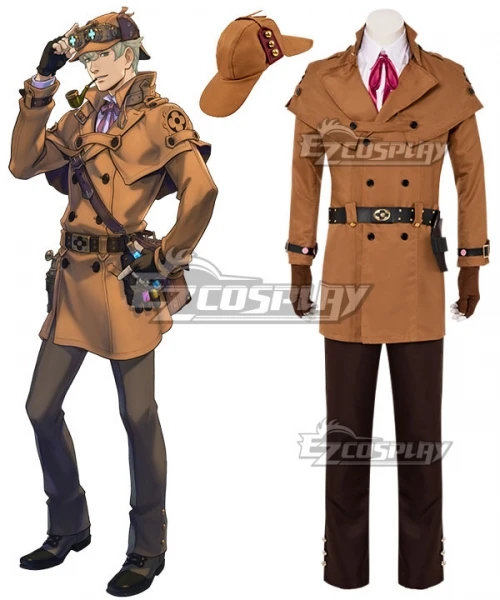 The Great Ace Attorney Chronicles A Most Singular Great Detective Herlock Sholmes Uniform Halloween Outfit Cosplay Costume E001