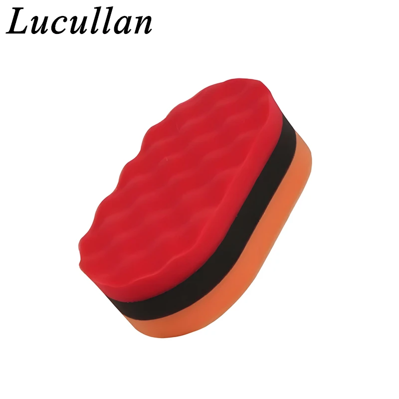 Lucullan 3 Colors Multipurpose Foam Applicator One Side For Polishing,The Other for Applying Wax or Polish