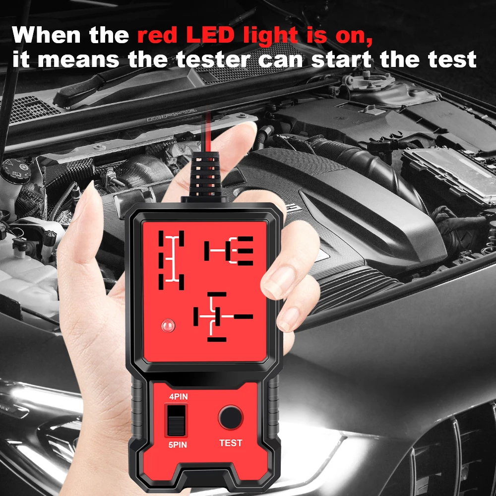 مؤشر LED ضوء مدقق بطارية السيارة السيارات الإلكترونية التتابع تستر سيارة التتابع اختبار اكسسوارات السيارات العالمي 12 فولت