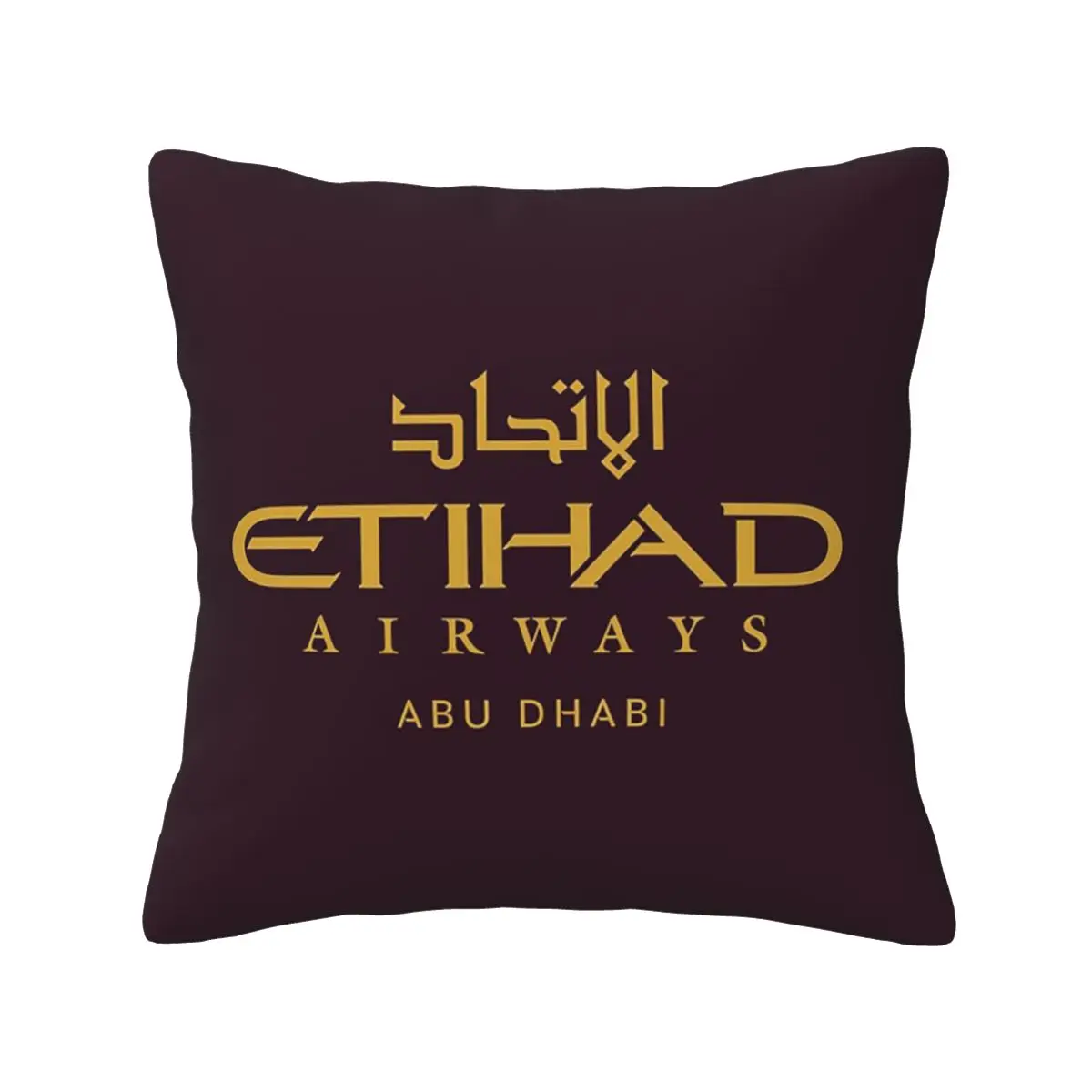 Etihad Airways Square Pillowcase Pillow Cover Cushion Zip Decorative Comfort Throw Pillow for Home Living Room