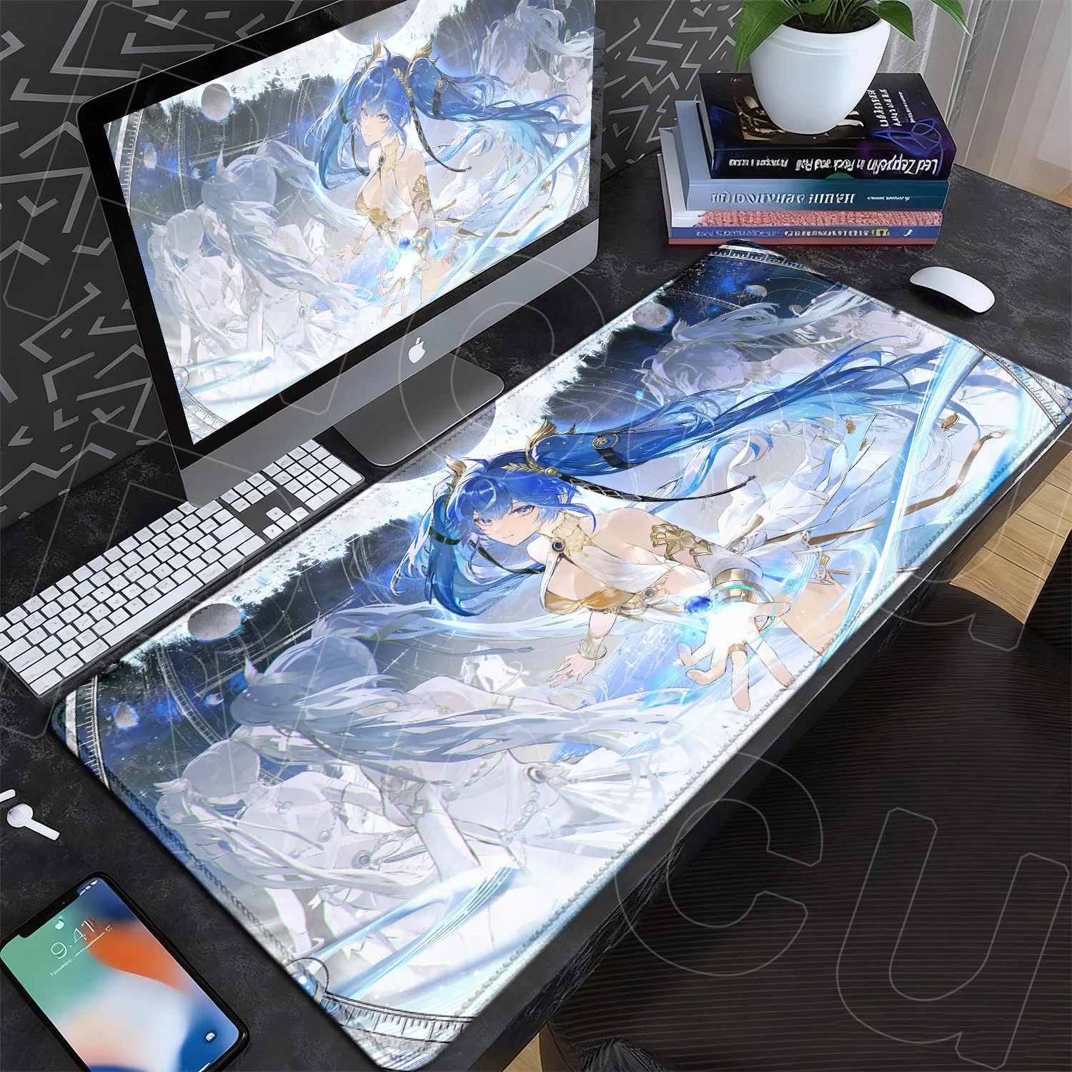 

PC Laptop HD Mousepad Gaming Computer Gamer KeyboardMat Rubber Mouse pad XXL Large Wuthering Waves IUNO Mouse Pad PC Accessories
