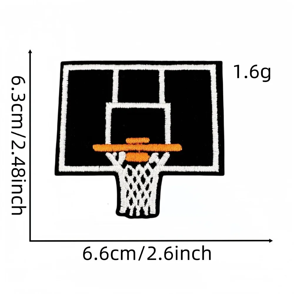 Kartun Basket Bordir Kain Patch Lencana Stiker Bordir Patch Besi Pada Transfer untuk Pakaian Appliques Scp
