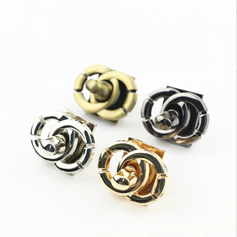 1pcs Metal Circular Shape Turn Lock Twist Lock Clasp for Leather Craft Women Bag Handbag Shoulder Bag Purse DIY Accessories