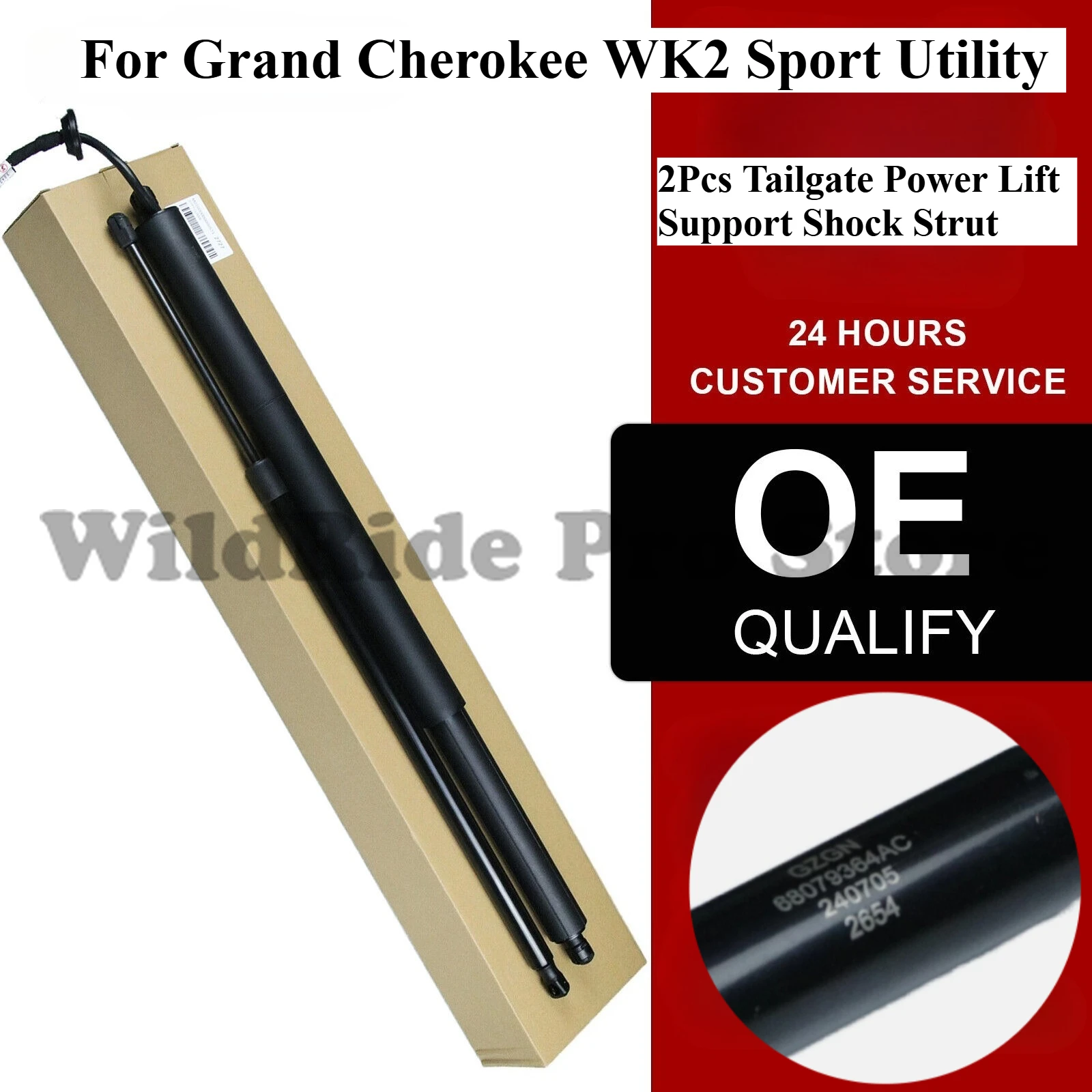 2Pcs Tailgate Power Lift Support Shock Strut For Grand Cherokee WK2 Sport Utility