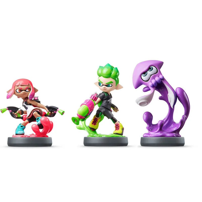 ARTSWIFT Toy Store Figurine Splatoon Series Girl Neon Inkling Boy Neon Green Squid Purple Asian Version Region Free