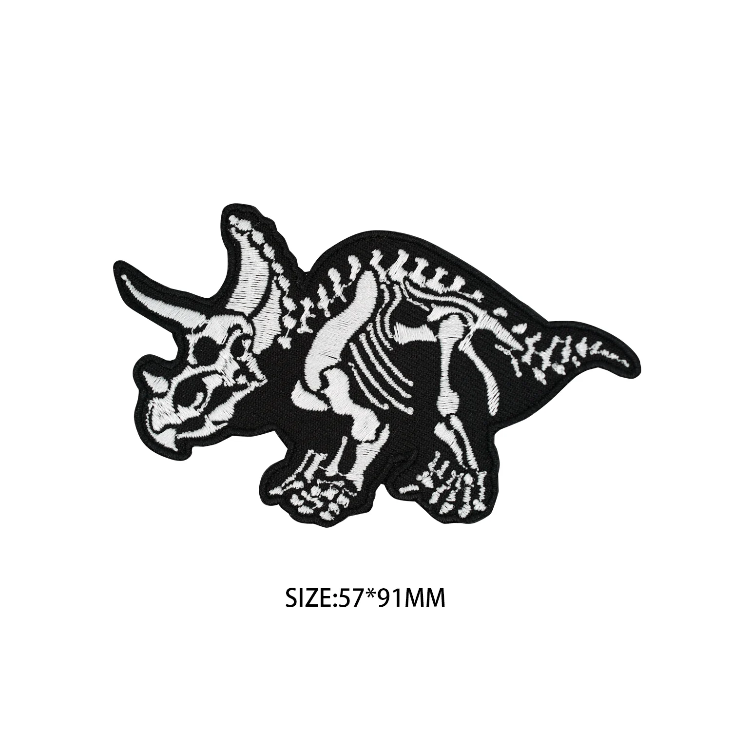 Dinosaur Fossil Patch Embroidery Patch Iron On Patches For Clothing Skeleton patch On Clothes Embroidered Ironing Sticker