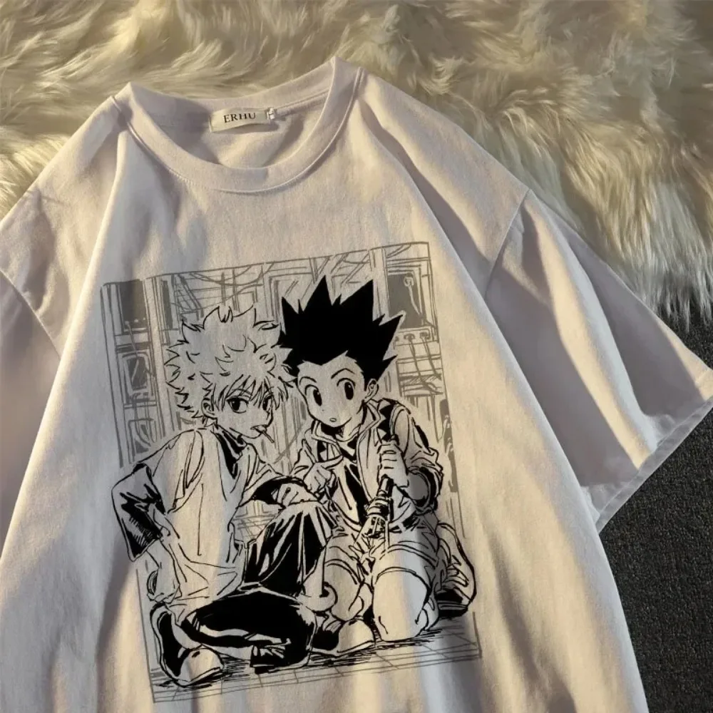 Women T-shirts Y2k Kawaii Tops Hunter X Hunter Tshirt Killua Zoldyck Anime T-shirt Short Sleeve Manga Tee Shirt Female Clothes