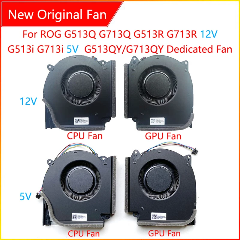 New Original Laptop CPU GPU Cooling Fan For ASUS ROG G513Q G713Q G513R G713R 12V G513i G713i 5V G513QY/G713QY Special 2021 2022