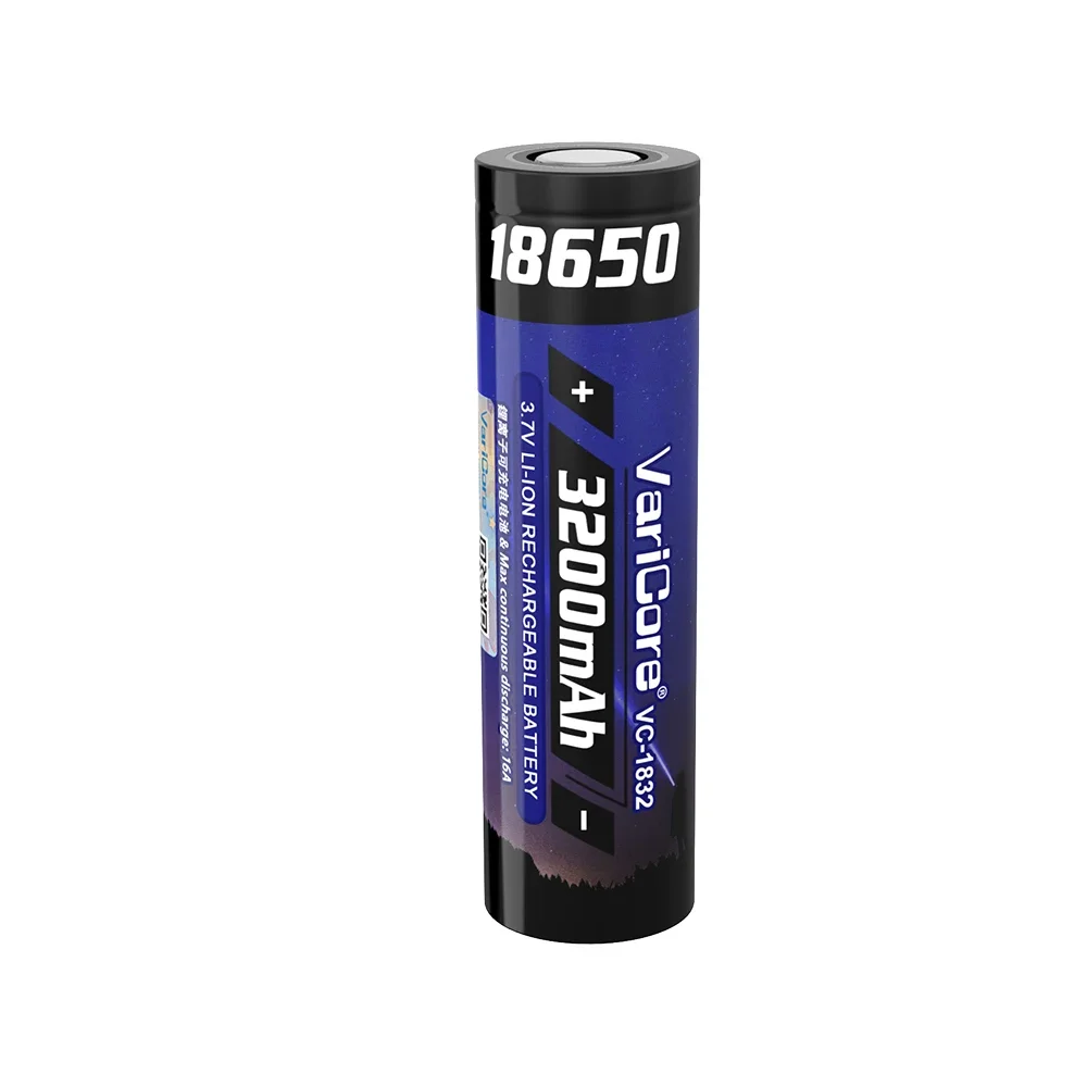 Li-ion 18650 Battery VC-1832 3200mAh 3.7V 20A Flat Top Cell for High Drain Devices Replacement Power Battery