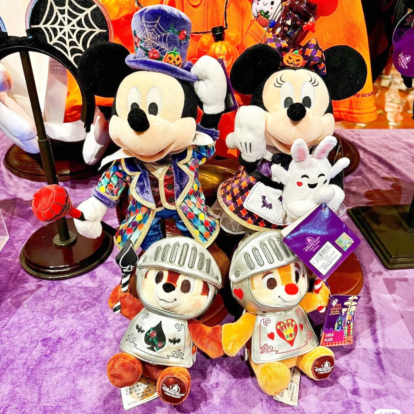 Original Disney 2024halloween Mickey And Friends Series Anime Figure Chip&Dale Minnie Mickey Donald Duck Daisy Plush Toy Gifts