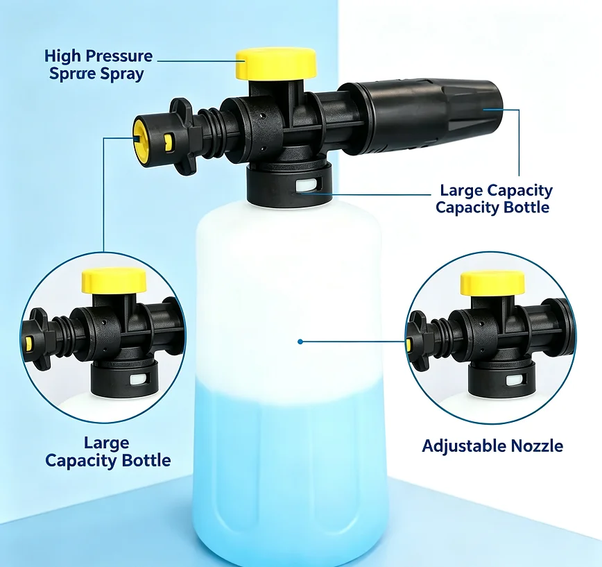 ปืนฉีดโฟมสำหรับเครื่องฉีดน้ำแร - Pressure Washer Foam Gun บทวิจารณ์และราคา