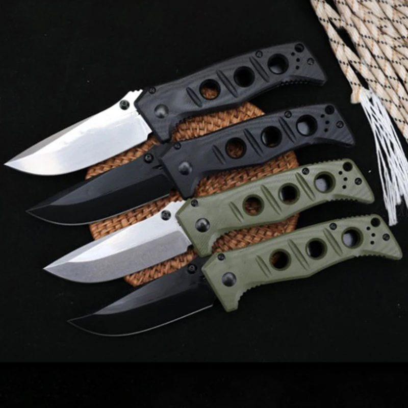 Outdoor Tactical Camping Folding Knife 273FE-2 G10 Handle Survival Security Pocket Military Knives EDC Tool-BY94