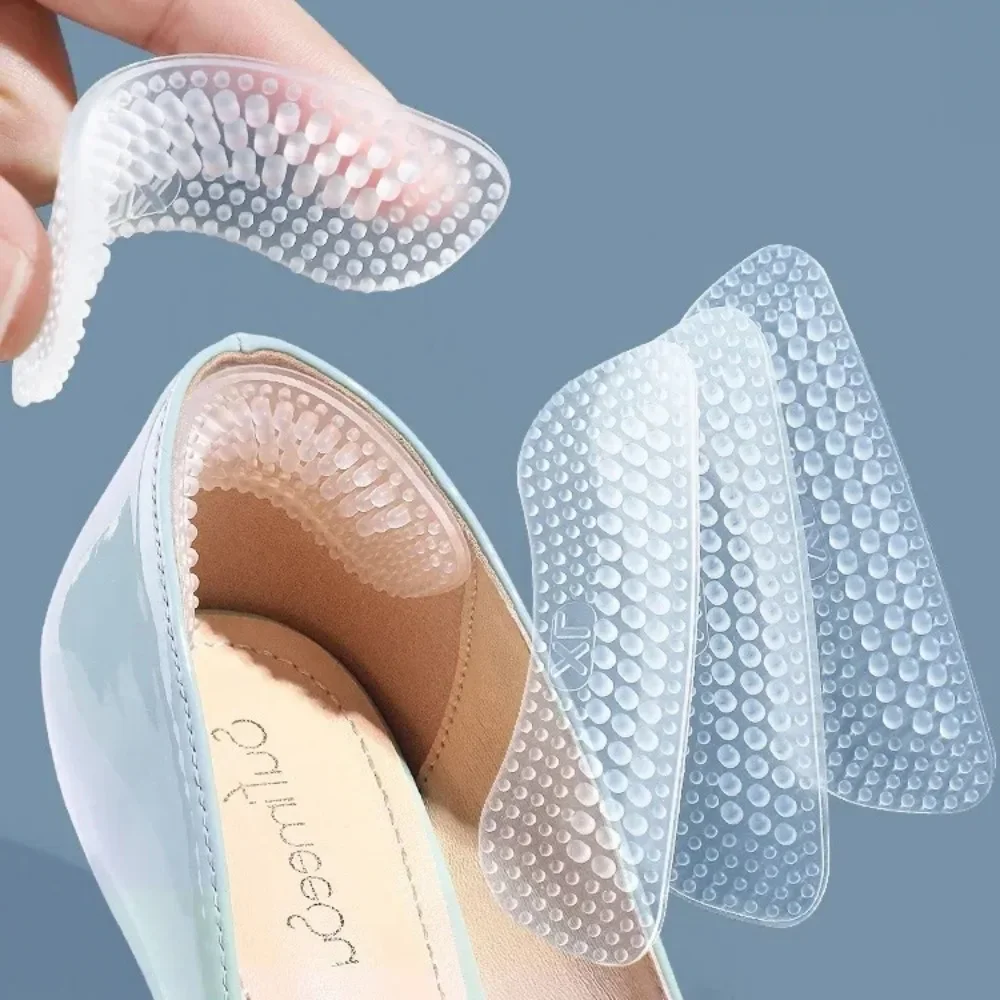 Silicone Heel Grips Anti-Slip Heel Cushion Inserts Pads Upgraded Heel Stickers Foot Care Protector for Men Women