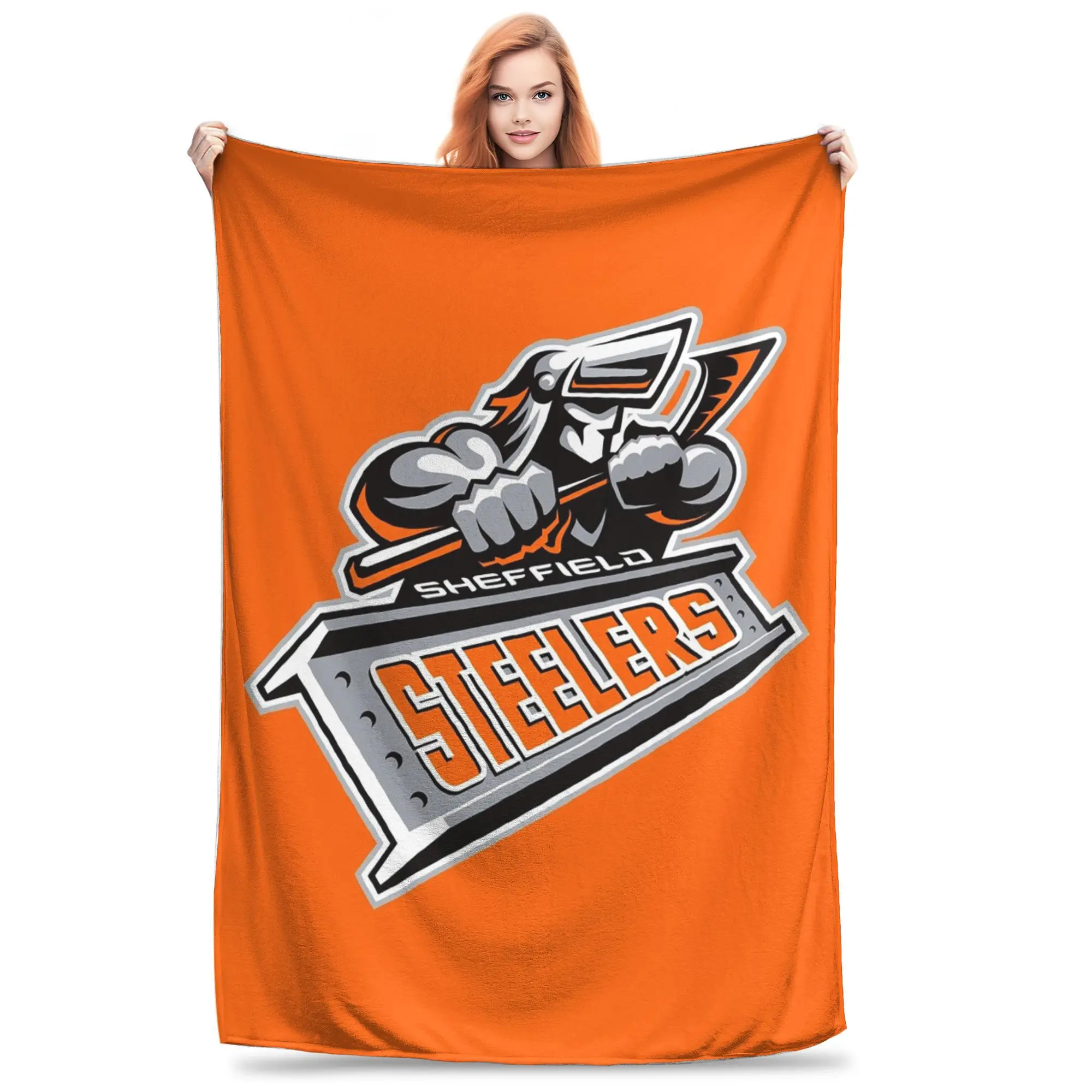 Sheffield Steelers Blanket Soft Warm Flannel Throw Blanket Bedspread for Bed Living room Picnic Travel Home Couch