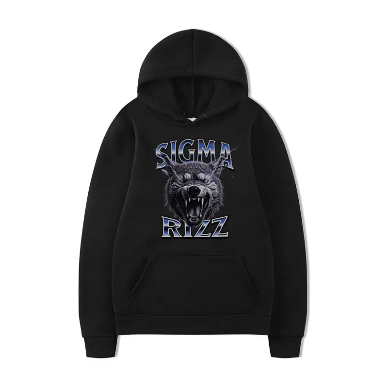 Sigma Rizz Funny Meme Graphic Hoodies Men's Women's Autumn and Winter Fashion Oversized Sweatshirt Vintage Gothic Pullover Male