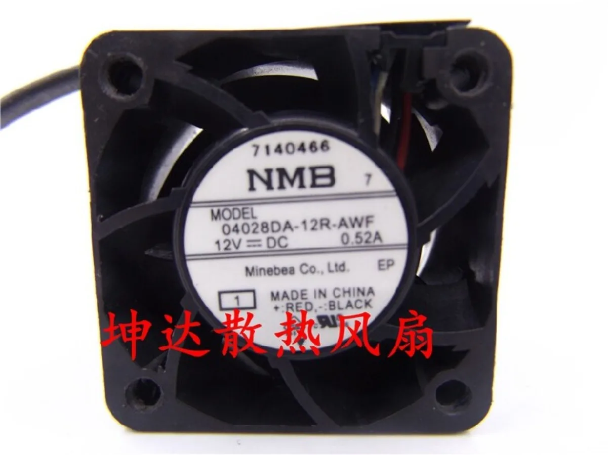 1pcs for NMB 04028DA-12R-AWF 4028 12V 0.52A 4CM 4-wire speed control cooling fan