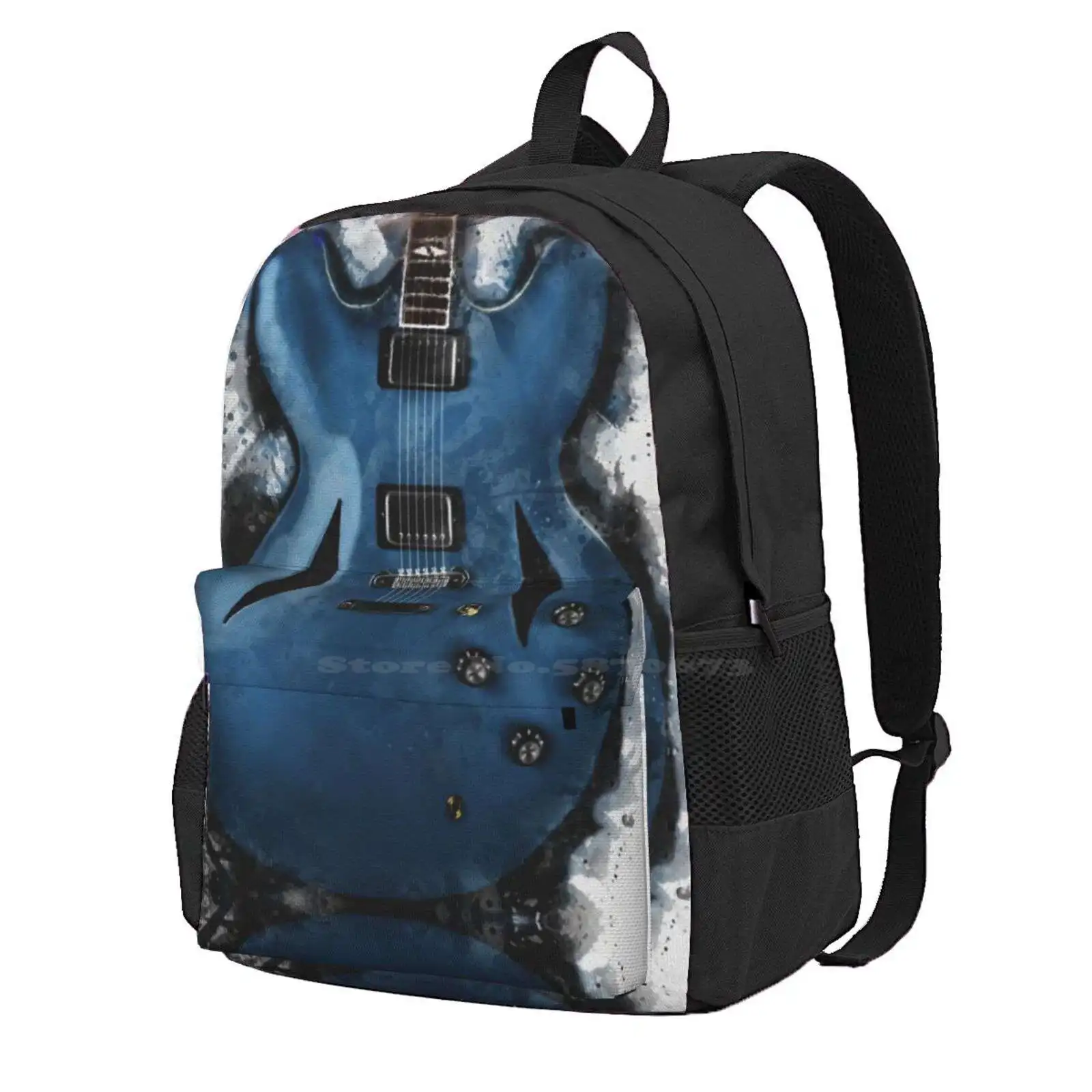 Dave Grohl'S Electric Guitar Hot Sale Schoolbag Backpack Fashion Bags Dave Grohl Electric Guitar Guitarist N Roll Blues