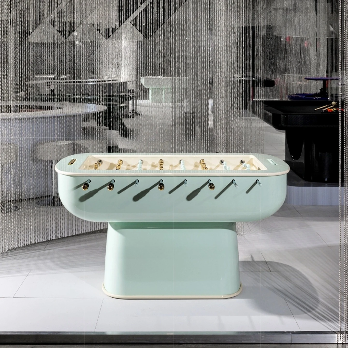 Italian light luxury table football table villa leisure modern high-end club solid wood standard table football