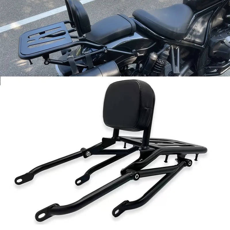 Backrest Sissy Bar Luggage Rack for Honda REBEL 1100 CM1100 CMX1100 2021 2022 2023 Black