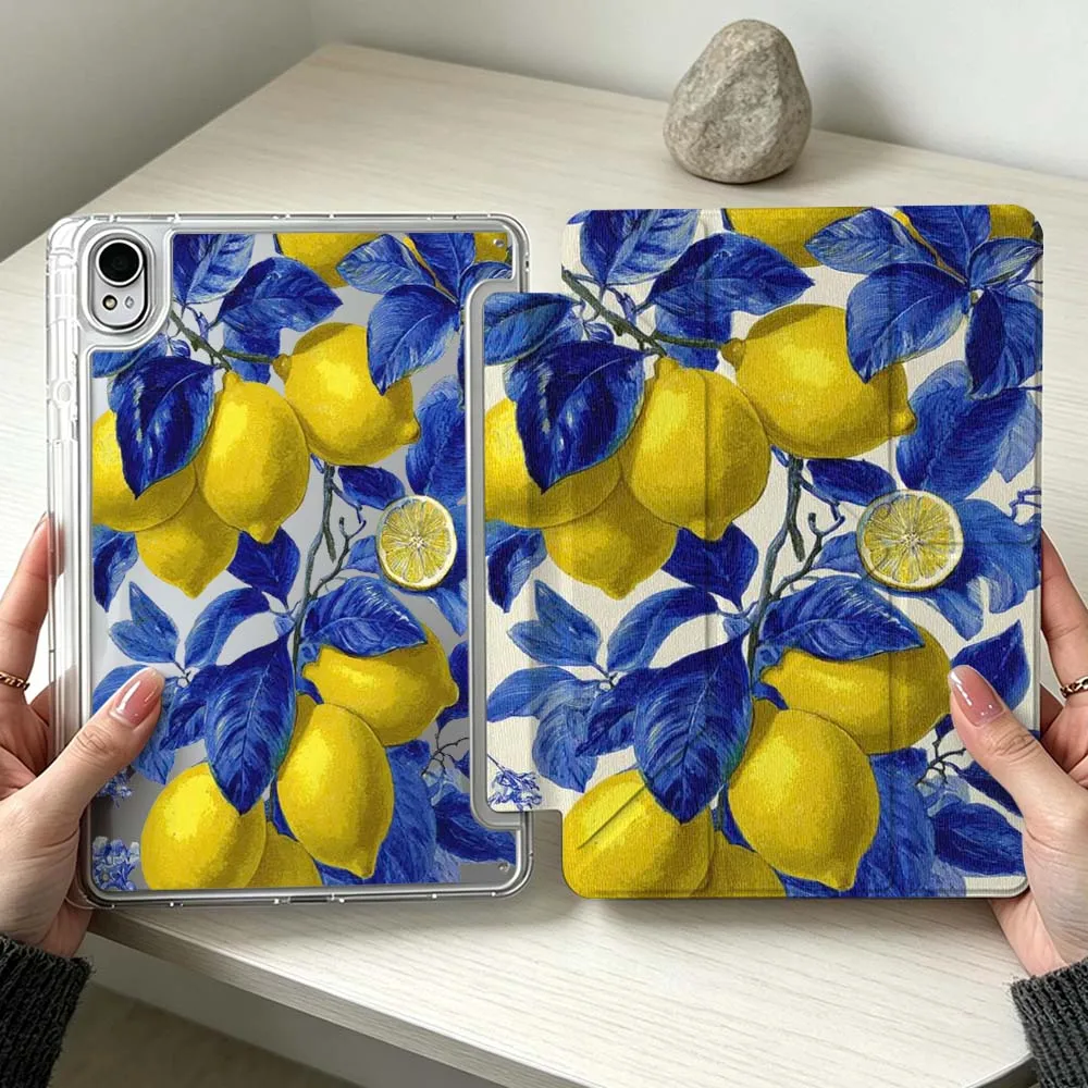 

Luxury Lemon Pattern For Huawei MatePad Pro SE Air 12X Honor Pad 9 V9 GT X9a X9 Foldable 3Y Tablet Case Soft