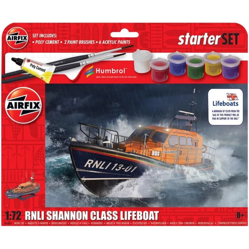 1/72 البريطانية RNLI شانون فئة قارب النجاة Airfix 55015 لتقوم بها بنفسك تجميعها يدويا أطقم منمذجة للجنسين نموذج باخرة الجمعية لعبة قارب هدية