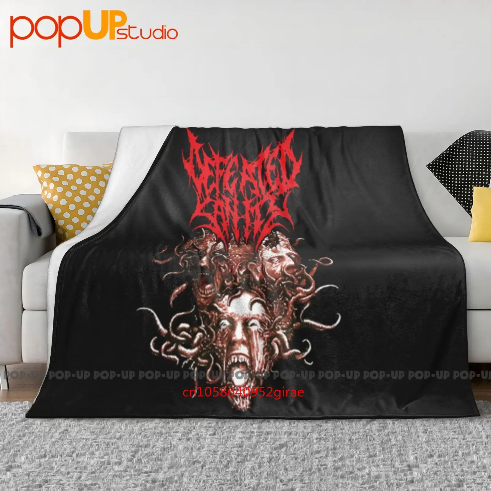 مهزوم العقل الألمانية التقنية الوحش الموت المعادن الاختناق بطانية ناعمة للغاية لحاف الشتاء غطاء أريكة أغطية السرير #1