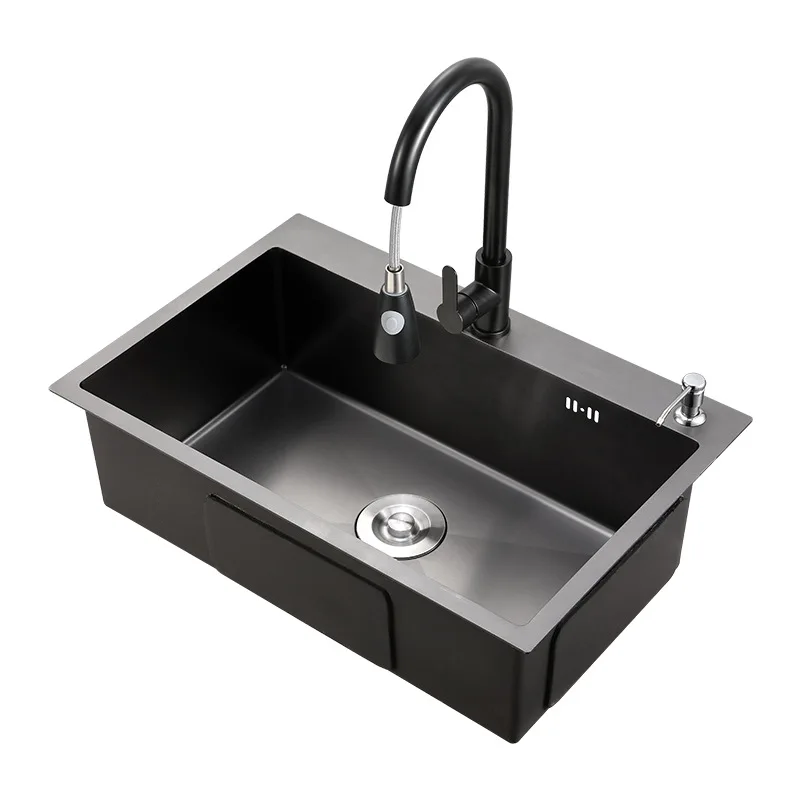 

Nano, black, sink, large countertop basin, kitchen, household 304