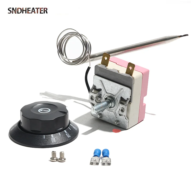 SNDHEATER Универсальный контроль температуры с ручкой 20-60C 30-80C 30-110C 50-300C Механический элемент термостата для резервуара для воды SNDHEATER Универсальный контроль температуры с ручкой 20-60C 30-80C 30-110C 50-300C Механический элемент термостата для резервуара для воды