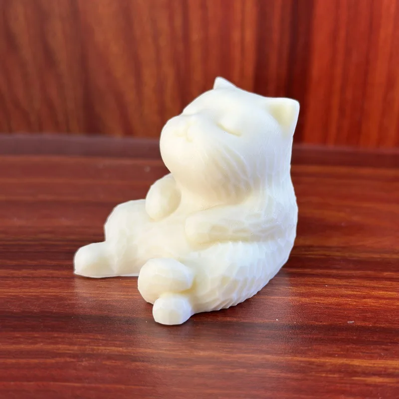 Ivory Nut Carved Hammer Pattern Free Cat5.5*4.5*4.5cmCartoon Cute Table Decoration Tea Ornaments Ornaments