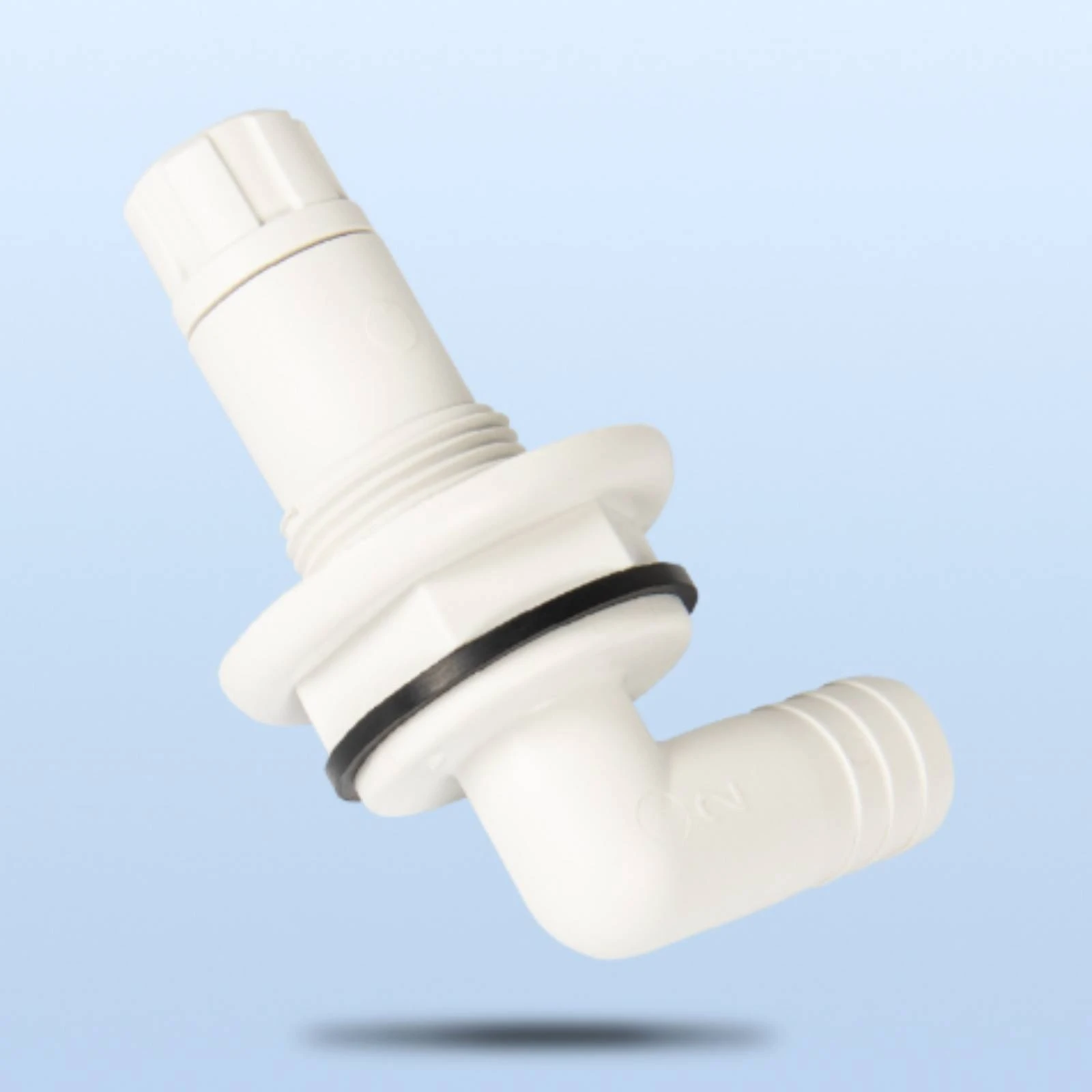 Marine Valve with 90-Degree Elbow Compact Hardware for Boat Owners, Live Well