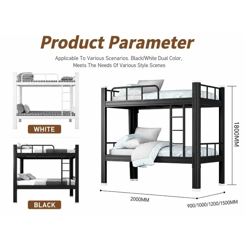 Bedroom Furniture Adult Bed Bunk Bed Apartment Double Loft Manufacturer Single Queen King Bunk Bed Iron Frame Bed High-low Bed