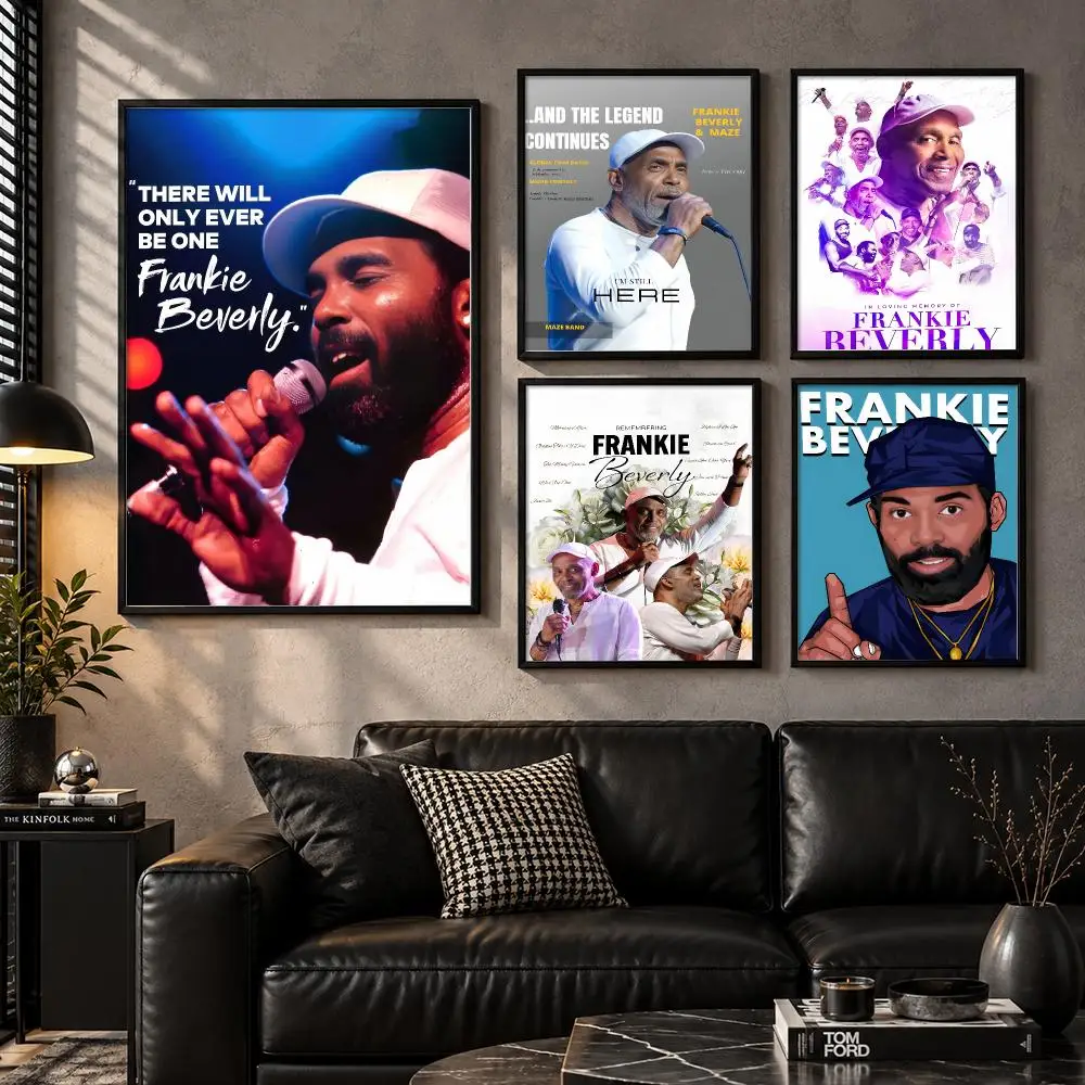 F-Frankie Beverly Poster Modern Wall Art Sticker For Living Room Bedroom Bar Home Decor Mural Painting Decoration