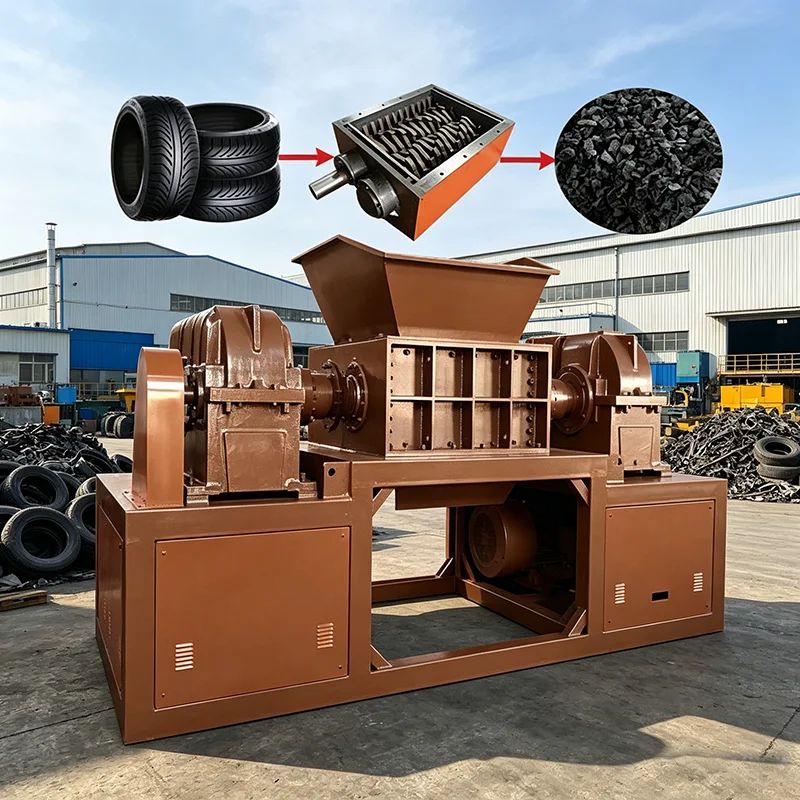 Shredder Machine Industrial Giant Scrap Tire Crusher For Mine Tire Recycling Plant