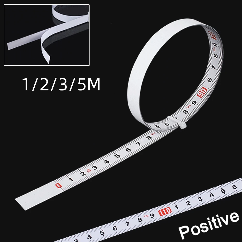 3m Stainless Steel Viscous Scale Tape Measure Self Adhesive Metric Scale Ruler for Workbench Saw Table Measuring Tools