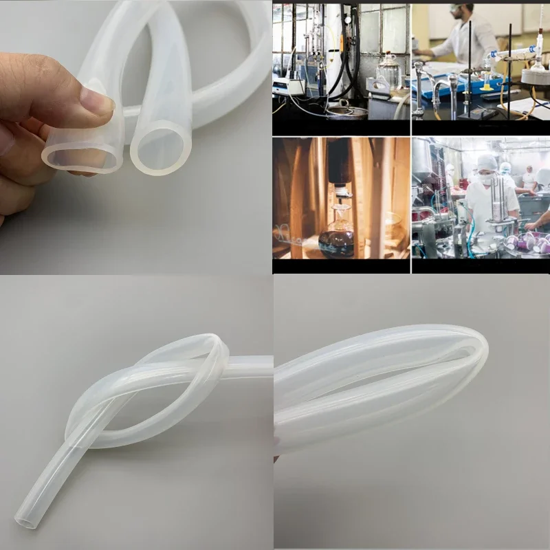 1M Transparent Non-toxic Flexible Silicone Tubing ID 25mm OD 30mm Food Grade Pipe High Temperature Resistant 280 Deg.C