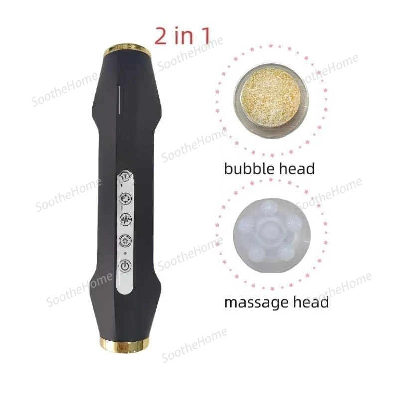 ABS Handheld Illuminated Carbon Dioxide Bubble Oxygenation Device for Facial Skincare