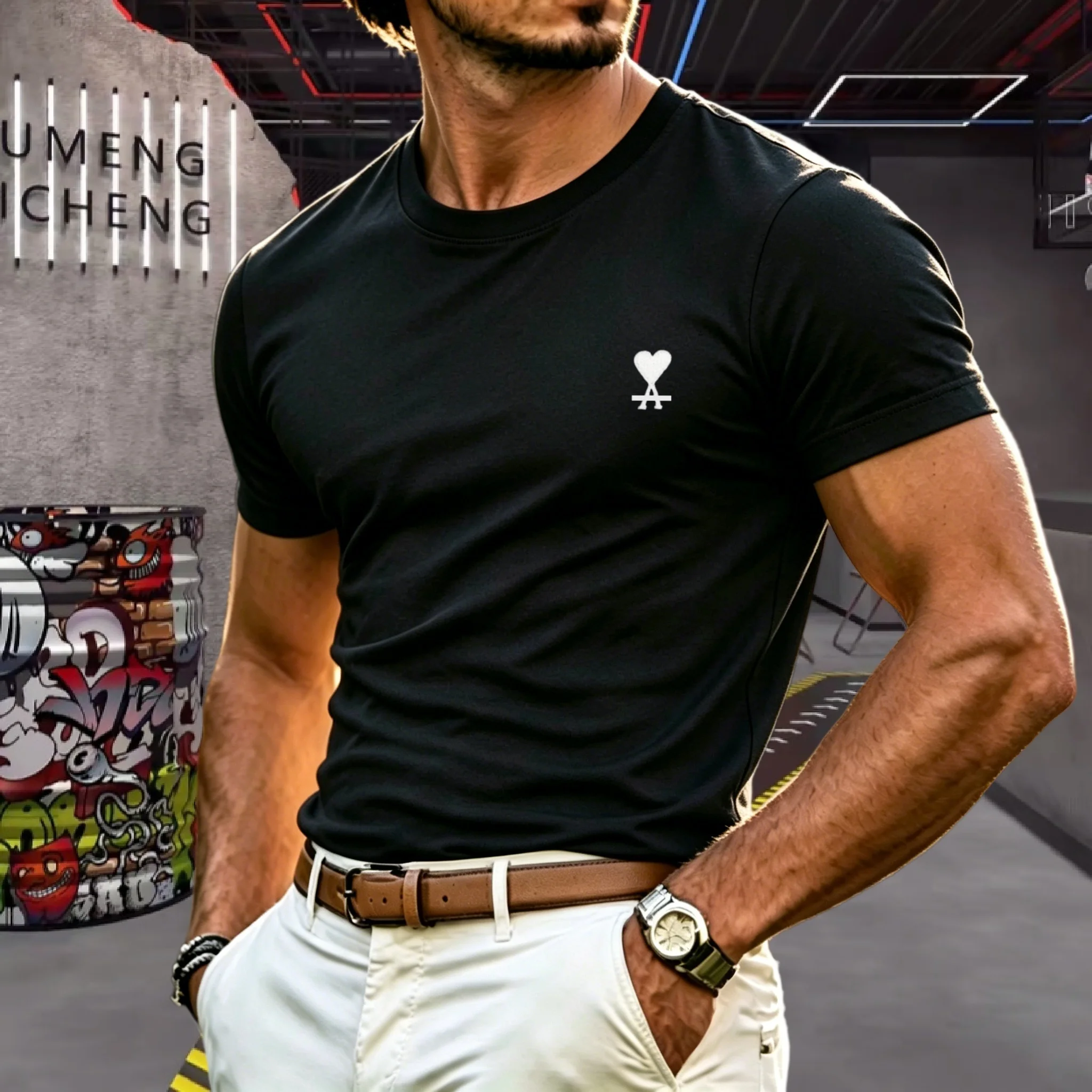 Men'S Fashion Luxury Brands - 100% czysta bawełna, luksusowa męska koszulka