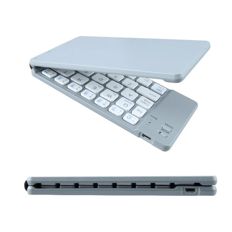 Teclado inalámbrico Portátil con Bluetooth, miniteclado plegable ultrafino con panel táctil, tableta para teléfono móvil Samsung y Huawei