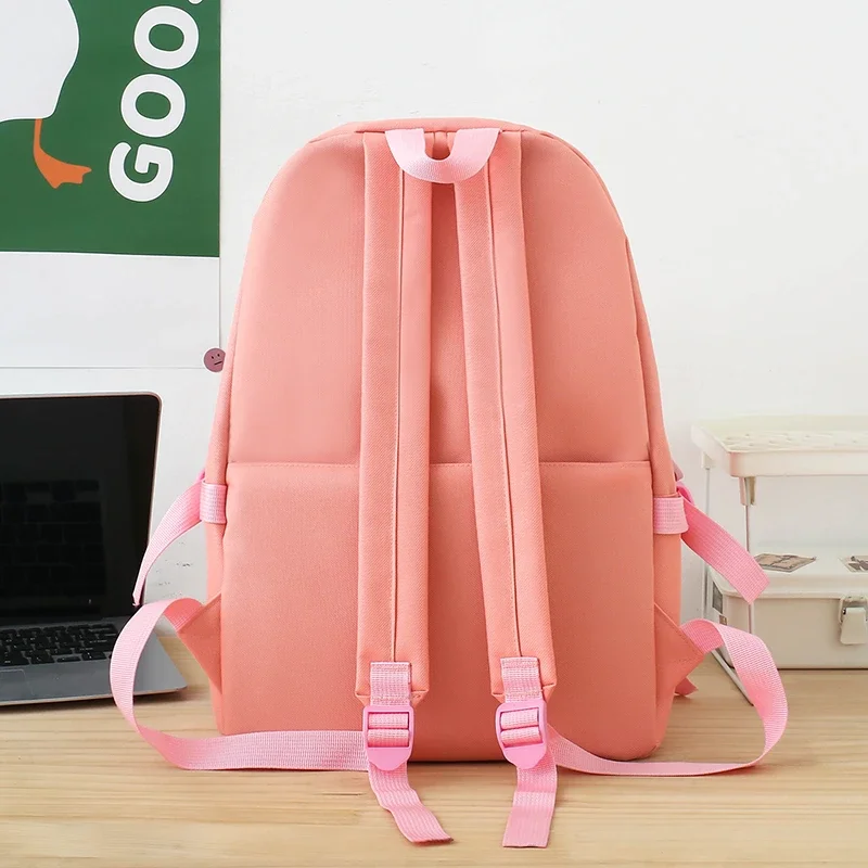 Four Feature Pack High Capacity Waterproof Canvas School Bags 2024 Hot Sale Backpacks for Girls and Boys Mochilas Escolares