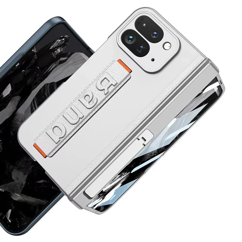 

FOR Google Google Pixel 9 10 Pro Fold Wristband Protective Case Creative Side Pack Stand Magnetic Hinge Hard Case Accessories