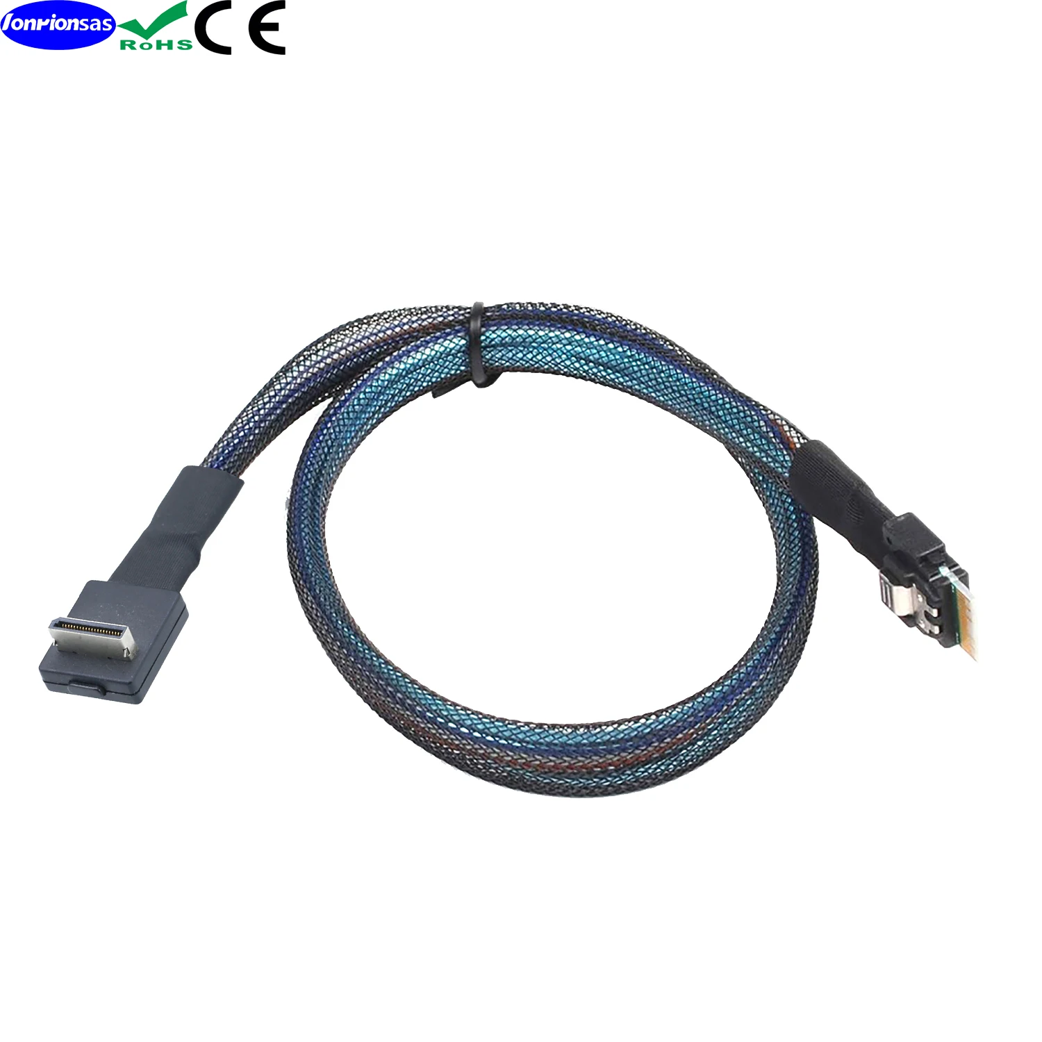 لونريونساس # PCIE Oculink SFF-8611 4I 90 درجة إلى Slimline SFF-8654 4I 38P ذكر NVME لكابل SSD #2