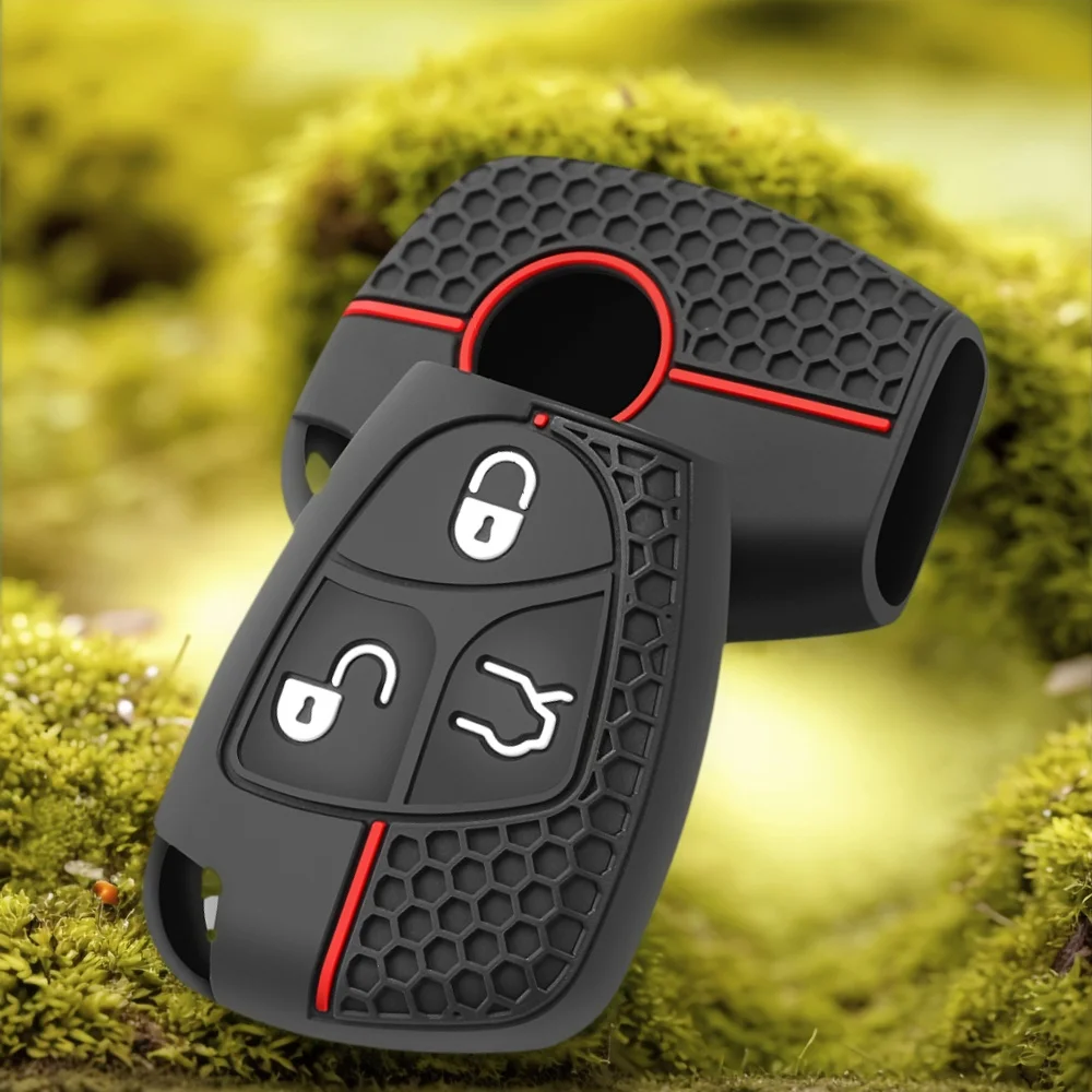 Funda para llave para Mercedes Benz AMG Viano W639 B C E S ML SLK CLK clase W211 W202 220th Shell soporte remoto de silicona