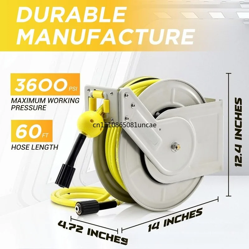 Automatic Telescopic Reel, Strong Industrial Spring Lubricating Oil Reel, High Pressure Water Flushing Drum