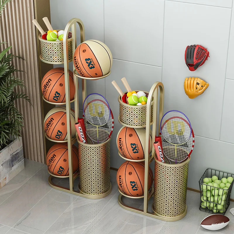 Basketball storage racks, home ball racks, volleyballs, badminton rackets, children's basketball racks, fitness equipment sortin