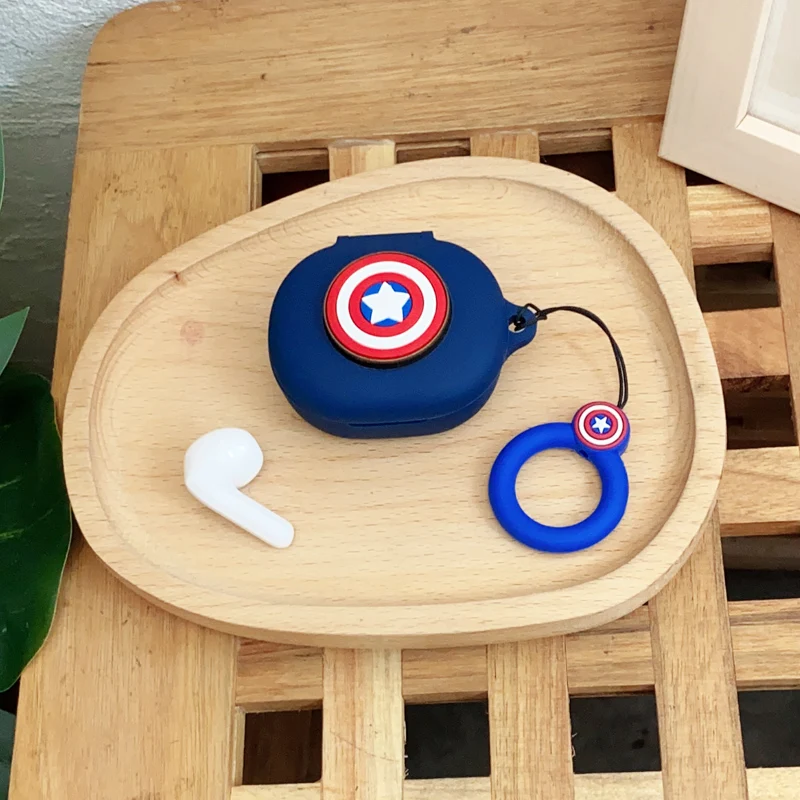 Marvel Cartoon Earphone Case for Redmi Buds 4 lite Silicone Bluetooth Eadbuds Charger Protective Cover with Hook