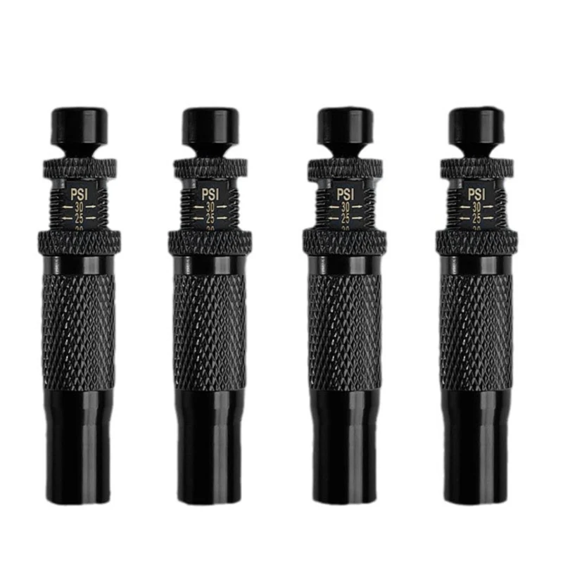 4-teiliges automatisches Reifen-Deflators-Set mit 4 Stück, einstellbarer Druck, geeignet für Geländefahrzeuge, Motorräder, inklusive Ventilkappen – Detail 1