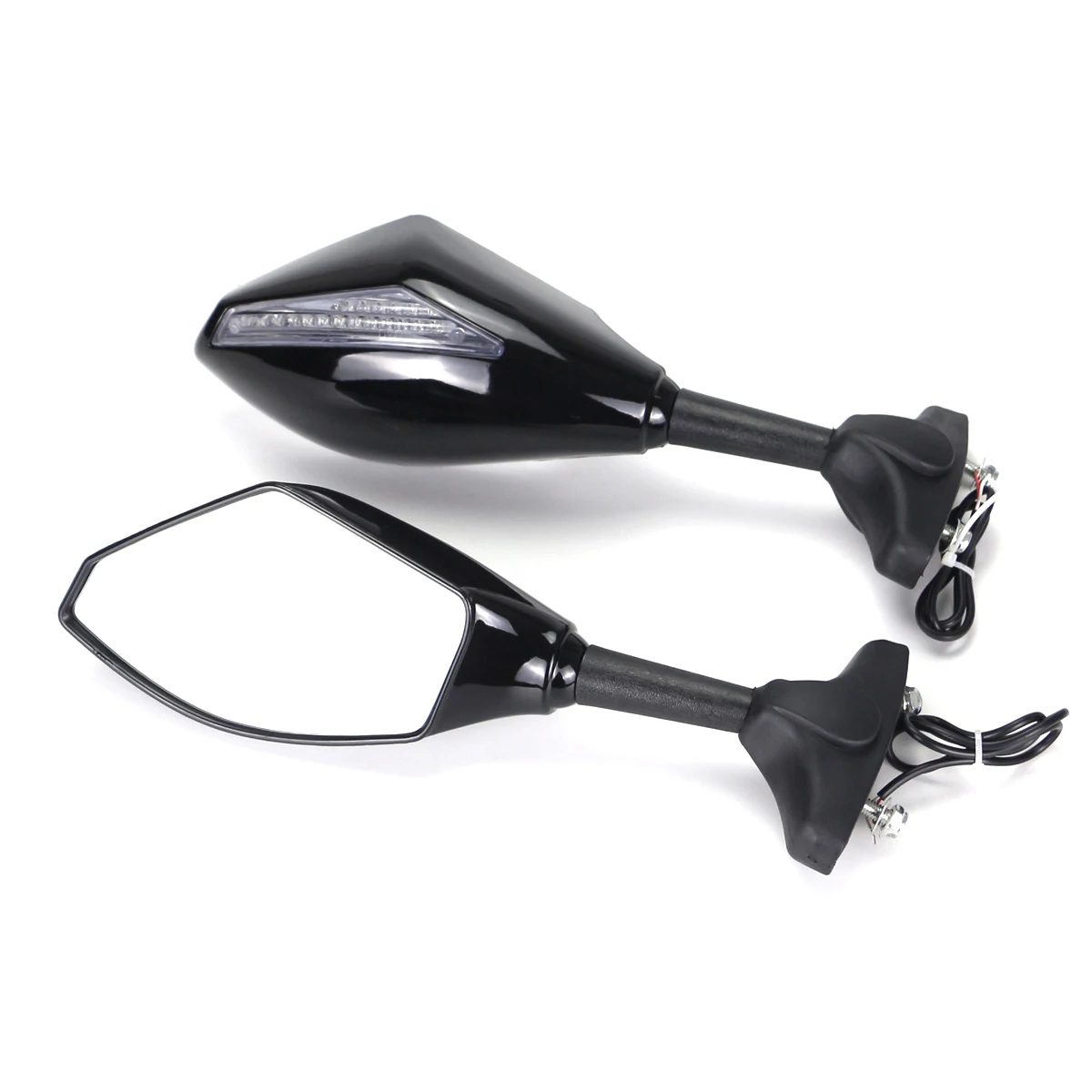 Racing Rearview Mirrors With Turn Signals LED For Triumph Daytona 675/R TT600 Trophy 1200