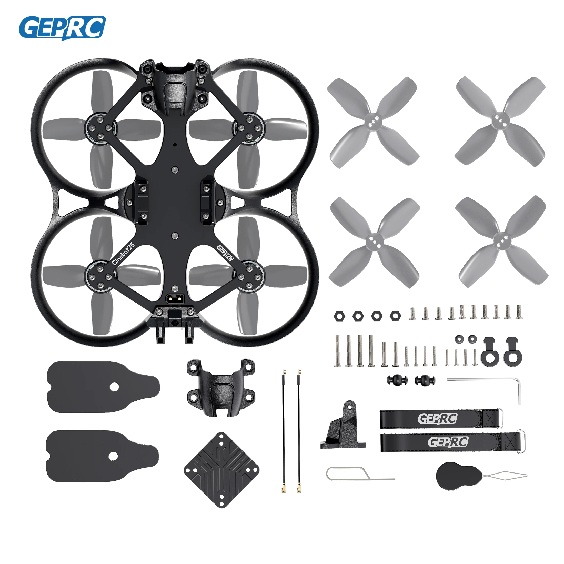 GEPRC 시네봇 25 S WTFPV FPV 드론, 2.5 인치 G4 45A AIO FC ESC BLS 45A RC 1505, 4300KV 모터 레이싱 프리스타일 쿼드콥터