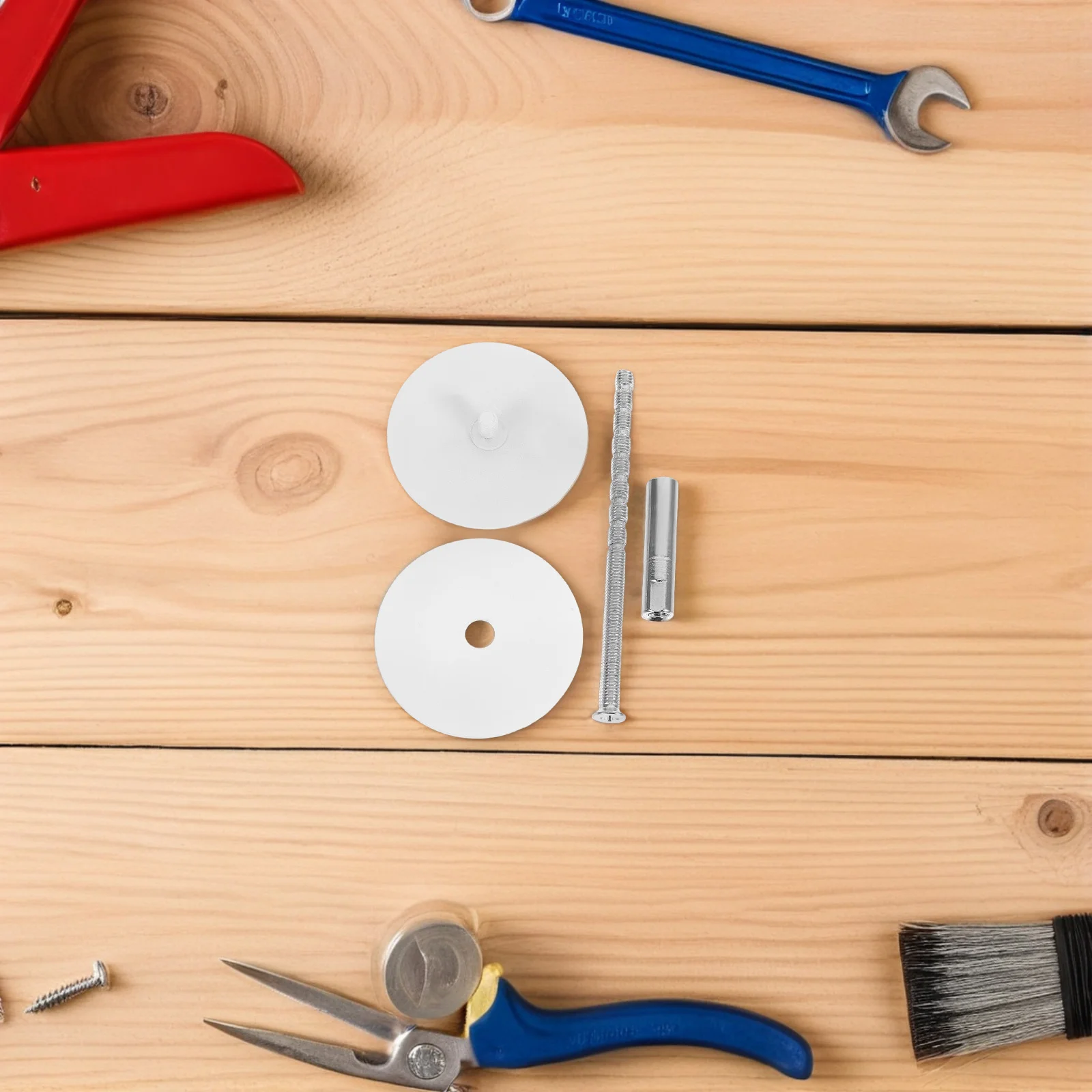 الفولاذ المقاوم للصدأ مقبض الباب ثقب المفتاح قفل غطاء الطبق 50 مللي متر حشو دائري لثقوب مقبض باب الأمان مع مسامير وشملت #2